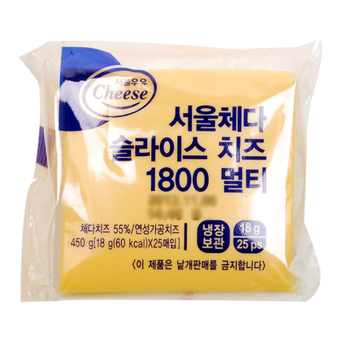 [서울우유] 체다슬라이스치즈/100장