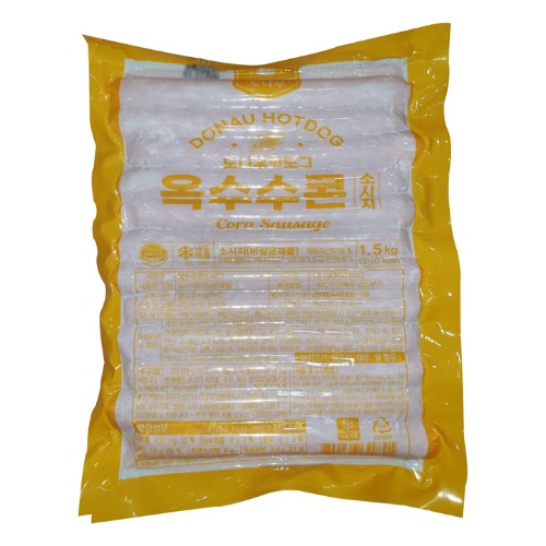 [도나우] 핫도그옥수수콘소세지/60gx25/1.5kg